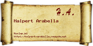 Halpert Arabella névjegykártya